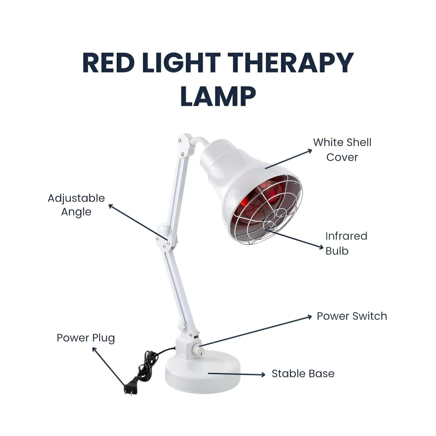 Therapeutic Red Light  Lamp - Infrared Lamp Circulation Pain Relief Heating Therapy Light