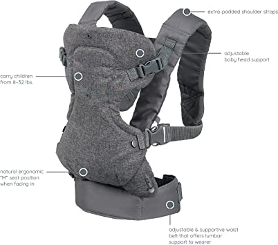 Flip Advanced 4-in-1 Face-In & Face-out Carrier | Front & Back Carry For Newborns.