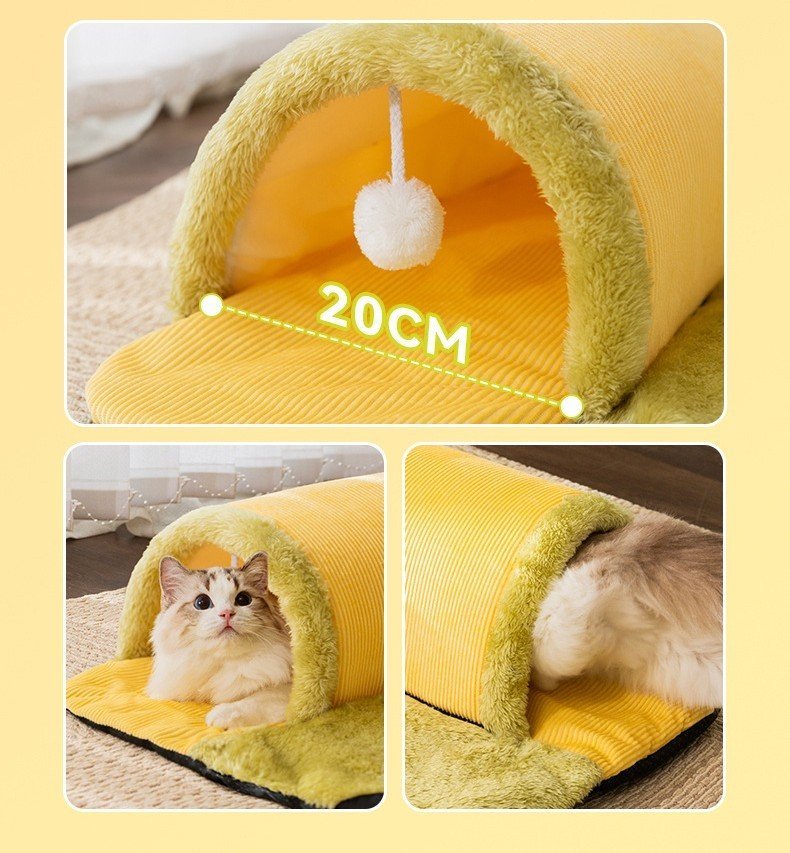 Warm And Thickened Pet Nest - Cat Tunnel Bed