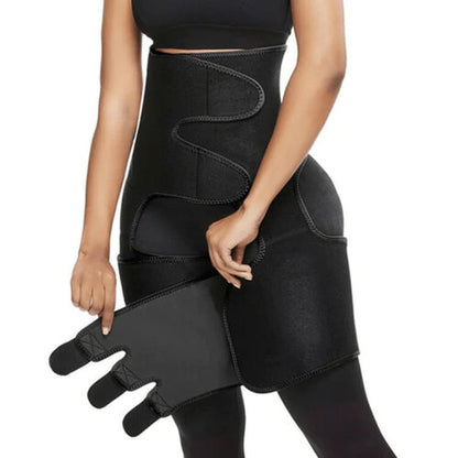 Women Sweat Slim Trimmer Thigh Double Strap Butt Lifter - Butt & Thigh Thermal Sculpting Belt