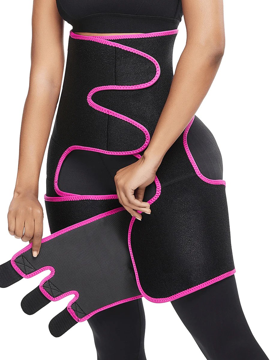 Women Sweat Slim Trimmer Thigh Double Strap Butt Lifter - Butt & Thigh Thermal Sculpting Belt