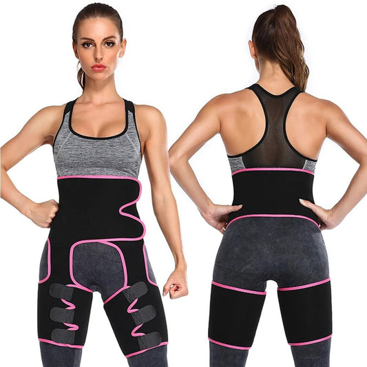 Women Sweat Slim Trimmer Thigh Double Strap Butt Lifter - Butt & Thigh Thermal Sculpting Belt